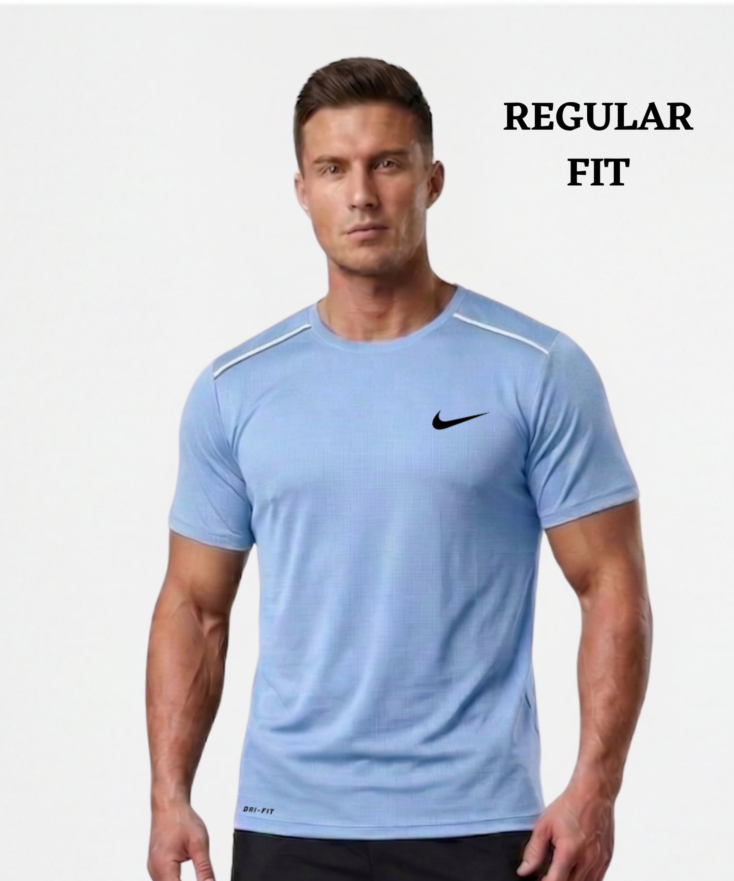 Imported Reebok Knit Lycra T-shirt- GSM 180 | Piping On Shoulder