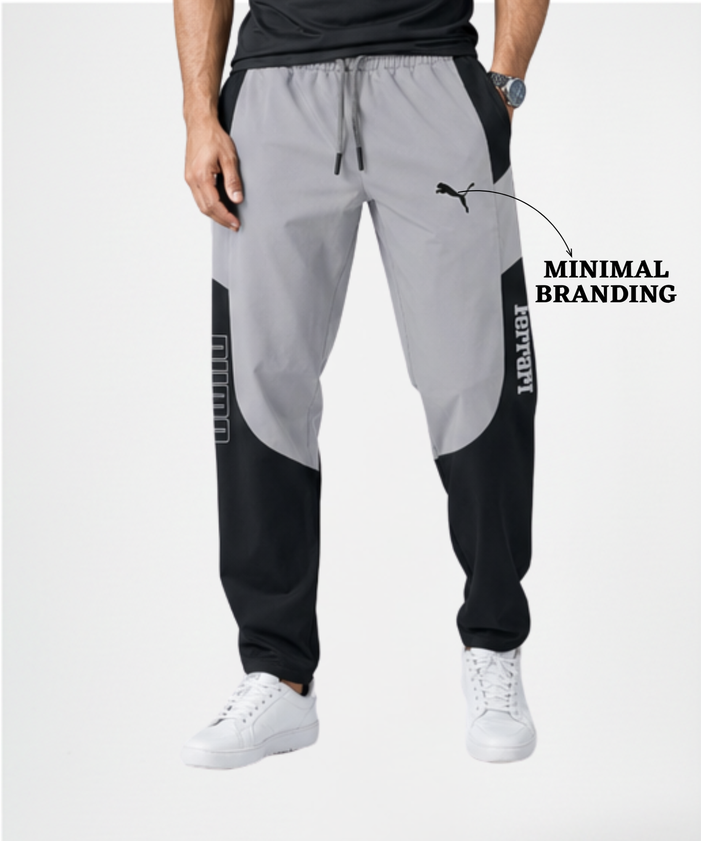 Imported Ns Parachute Lycra Lower (15% Lycra 145 GSM)| Color Block Design