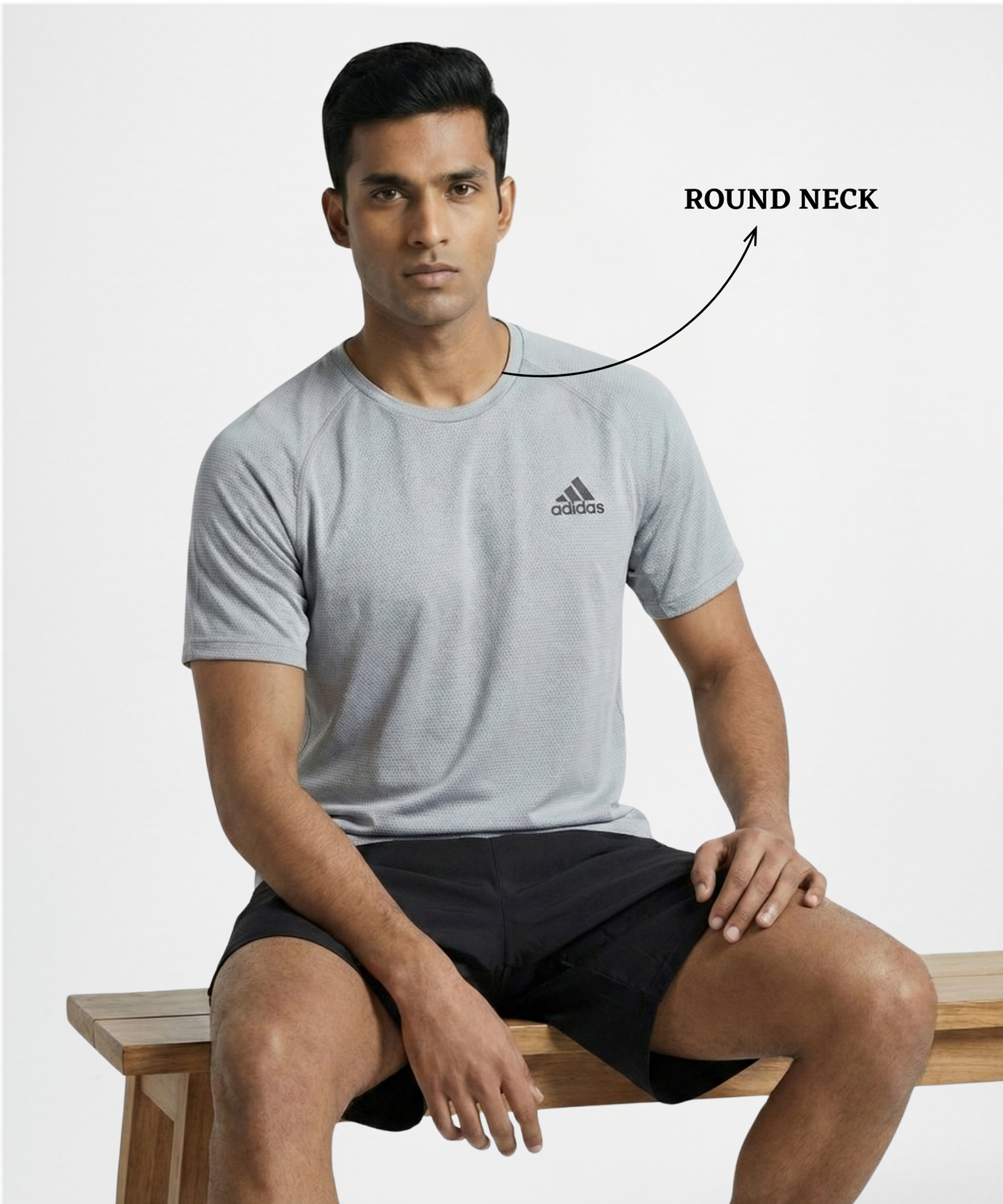 Pinpoint Knit Mess Lycra  T-shirts