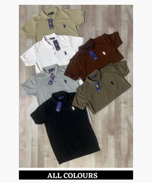Premium Quality Knitting Lycra Self Design Jacquard T-Shirts (GSM 190-200)
