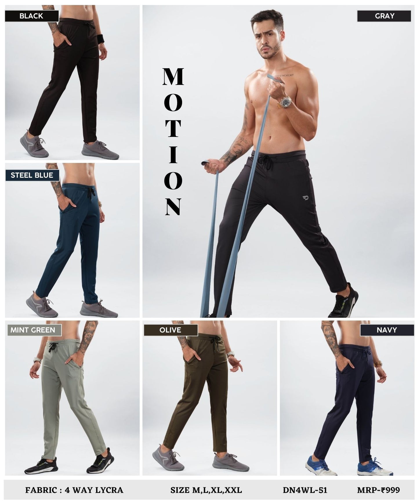 Vector Flex Trackpant - Imported 4way Taiwan Lycra Trackpant (GSM 280)