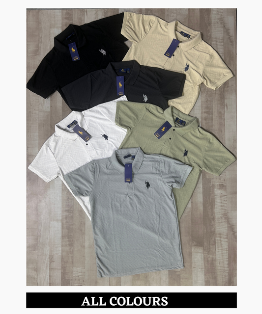 Premium Quality Knitting Lycra Self Design Jacquard T-Shirts (GSM 190-200)