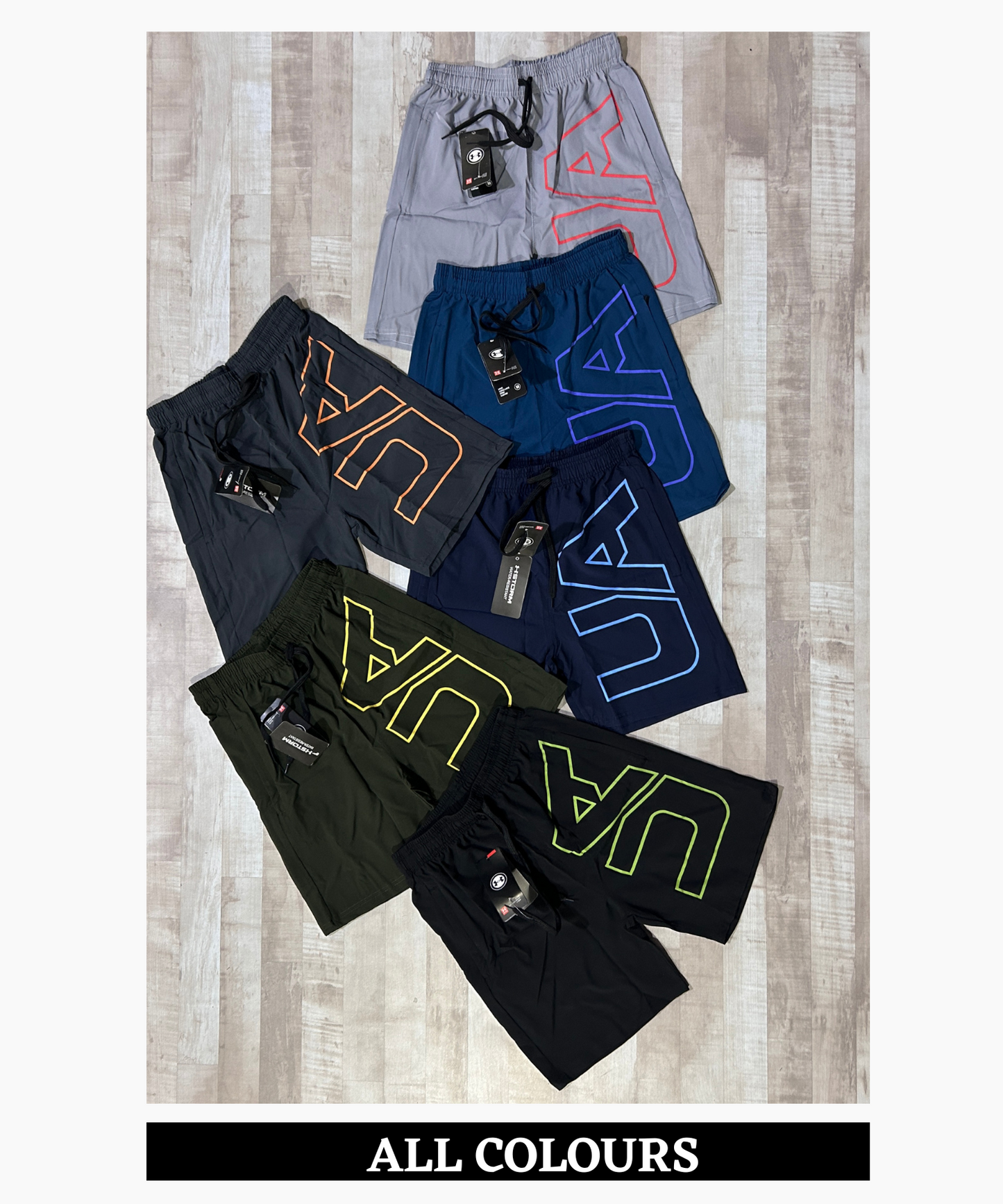 Imported Ns Parachute Lycra Shorts (15% Lycra GSM 130)