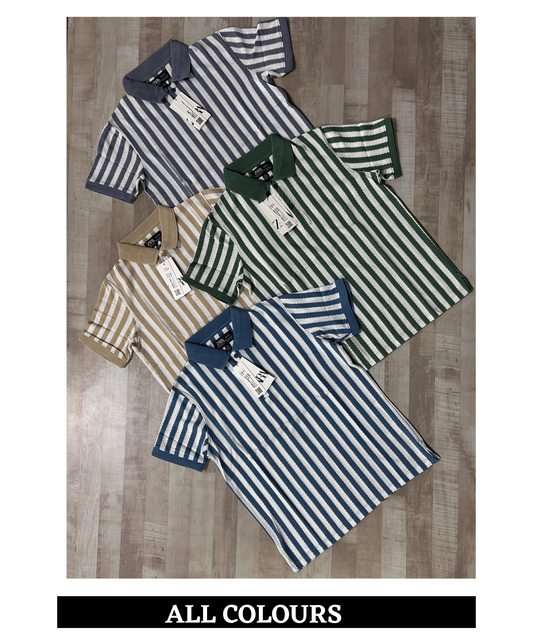 Premium Quality 100% Cotton Jacquard Lycra Polo T-Shirts (GSM 190-200)