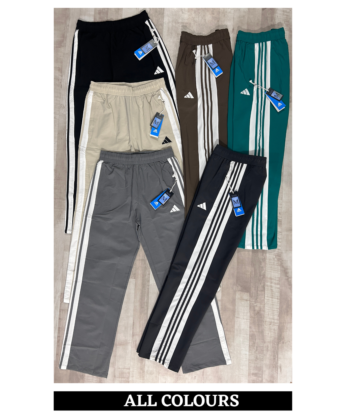 Imported Nylon Crush Lycra TrackPant with Contrast Three Strip Design  | 180 GSM | Straight Fit
