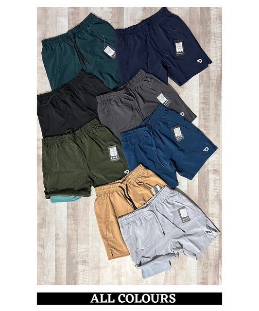 2-IN-1 SHORTS - Imported Ns Parachute Lycra (130 GSM 15% Lycra)