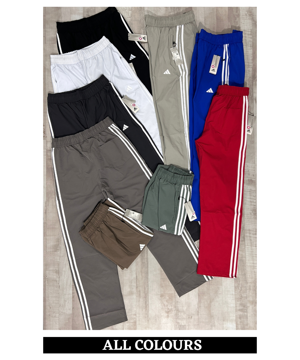 Imported Nylon Terry Lycra TrackPant With 3Strip Design | GSM 180-190 | Straight Fit
