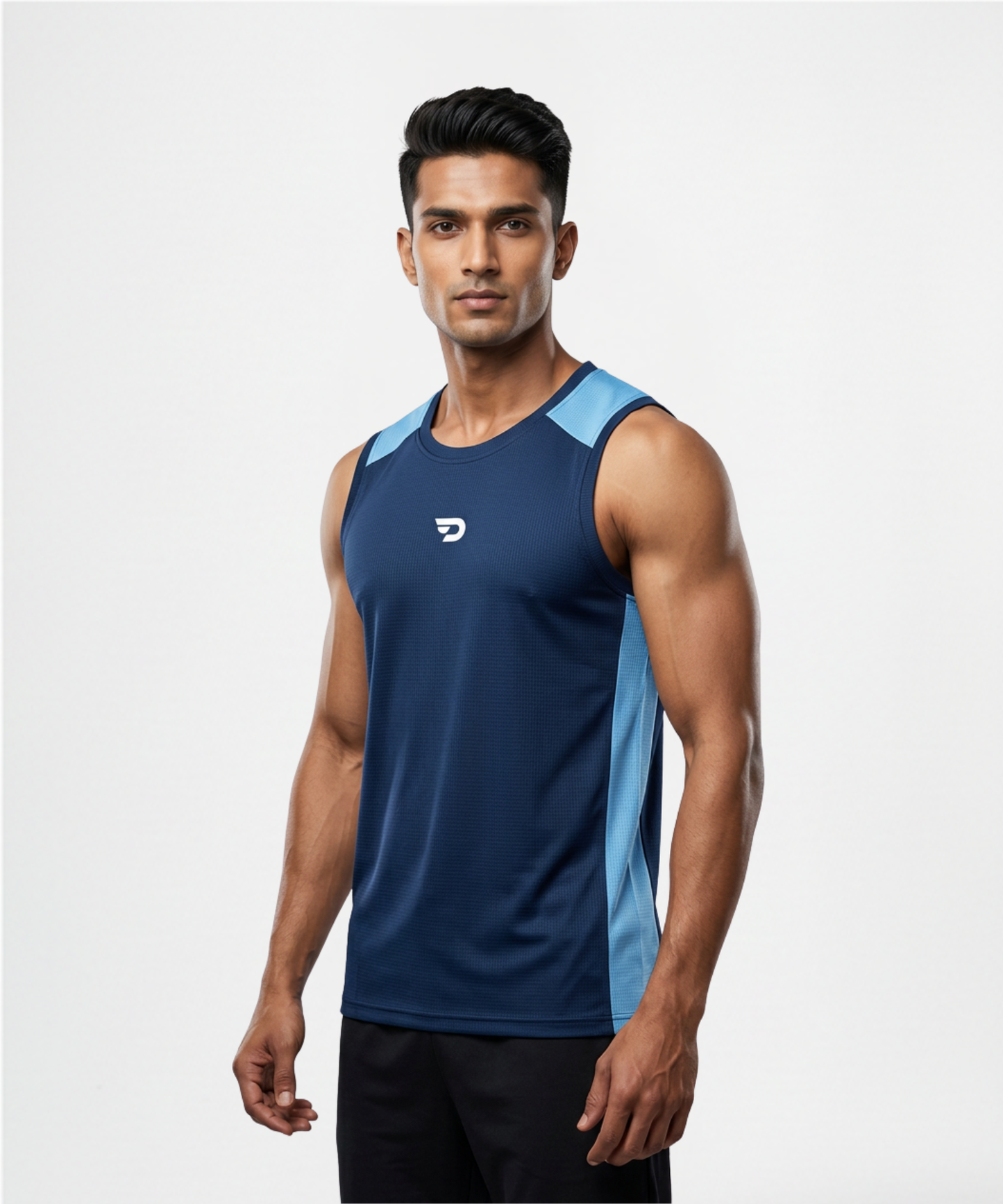 Men's Premium Imported Reebok Knit Lycra Sando | 180 GSM Breathable Quick Dry Fabric