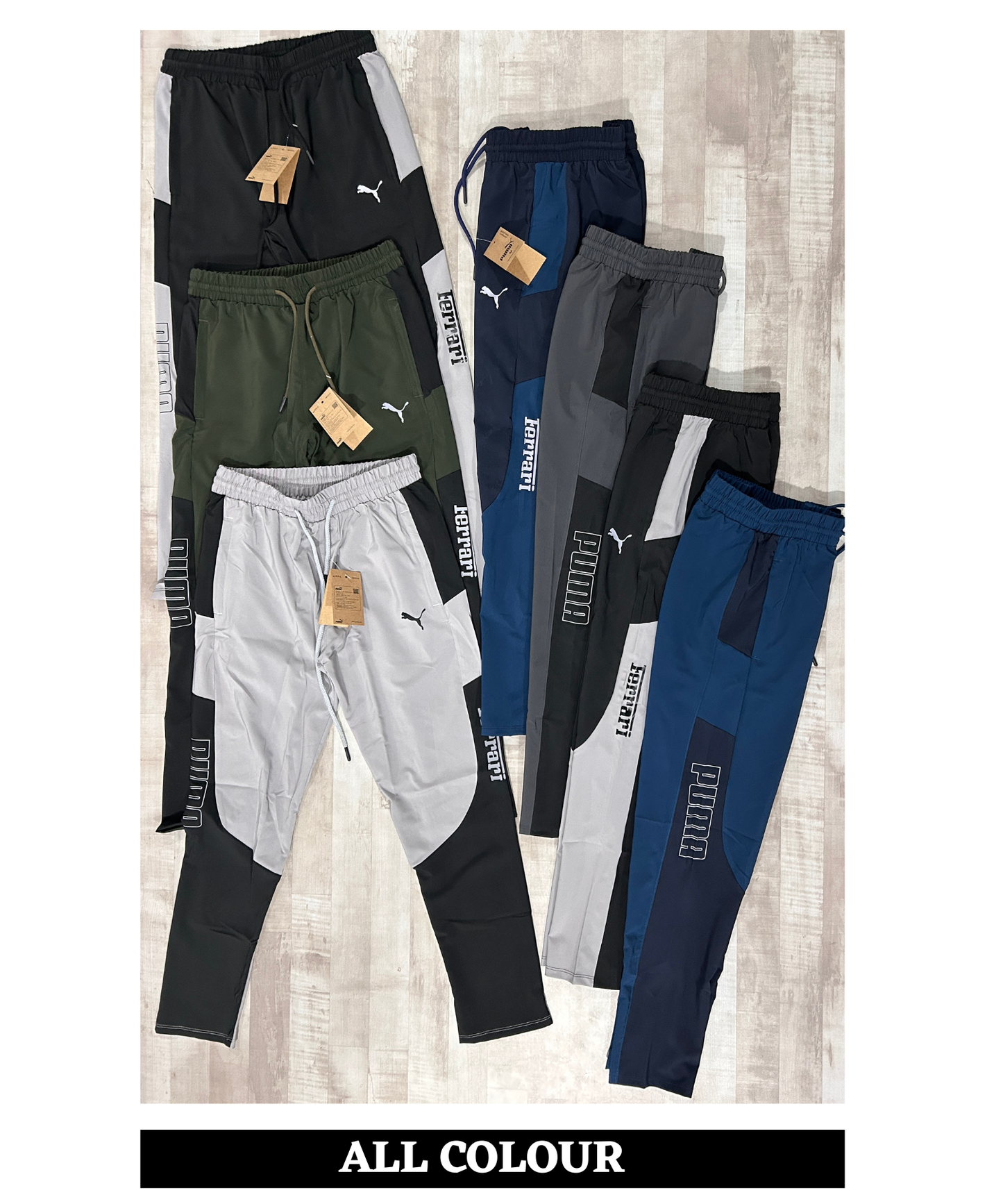 Imported Ns Parachute Lycra Lower (15% Lycra 145 GSM)| Color Block Design