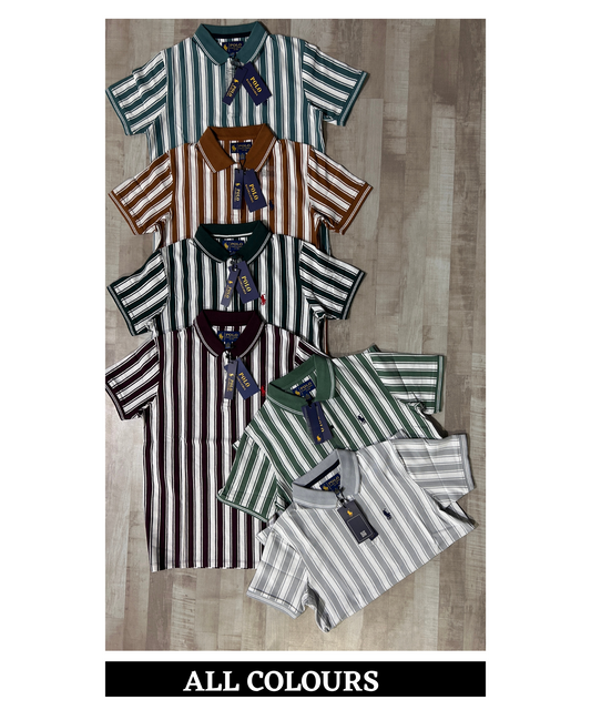 Premium Quality 100% Cotton Jacquard Lycra Polo T-Shirts (GSM 190-200)