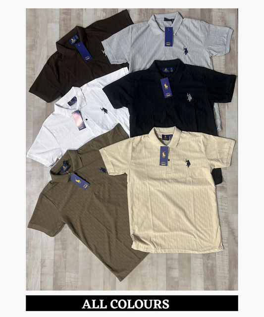 Premium Quality Knitting Lycra Self Design Jacquard T-Shirts (GSM 190-200)