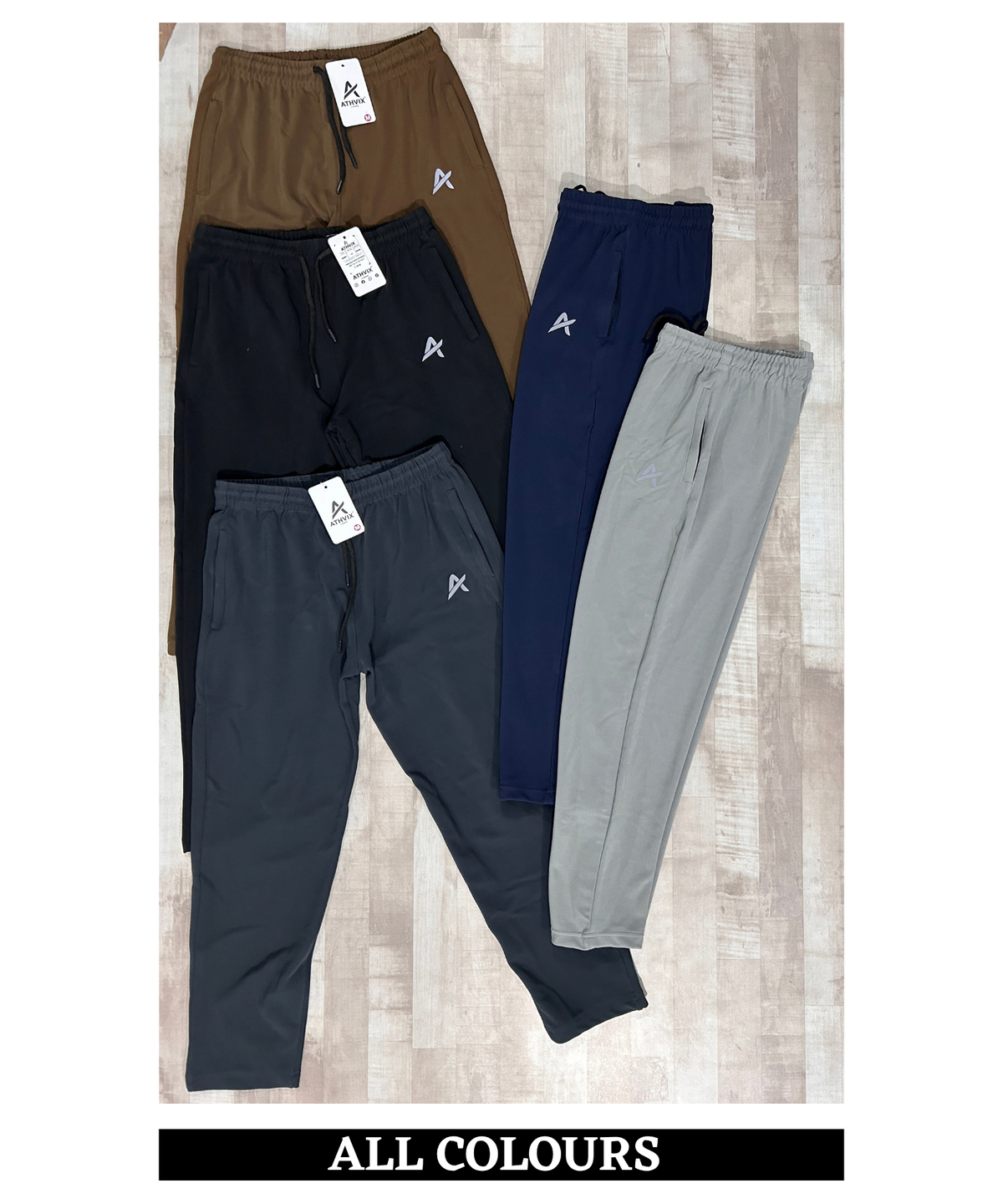Denmonk Men's Imported Athvix Dobby Lycra Track Pants | 240 GSM | Regular Fit