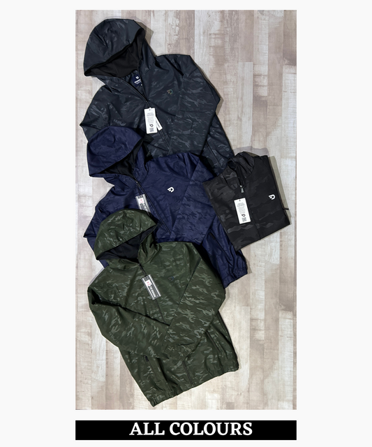 Premium Quality Camo Cotton With Cap Windcheater Jacket (GSM 350)