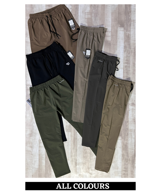 NylonFlex Zip Trackpants - Imported Nylon Crush Lycra  (180 GSM)