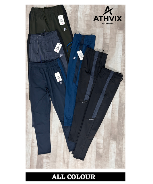 Imported 4-Way Lycra Track Lower – 240 GSM Premium Stretch Fit | Athvix Active Wear By Denmonk