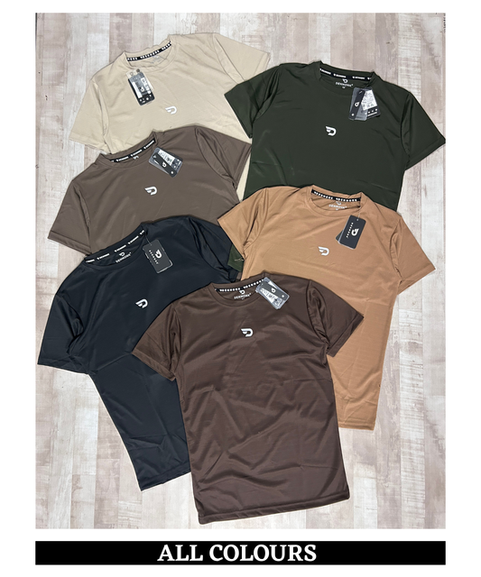 Imported Mesh Jacquard Lycra Men's Premium Half Sleeve T-Shirt | 170–180 GSM
