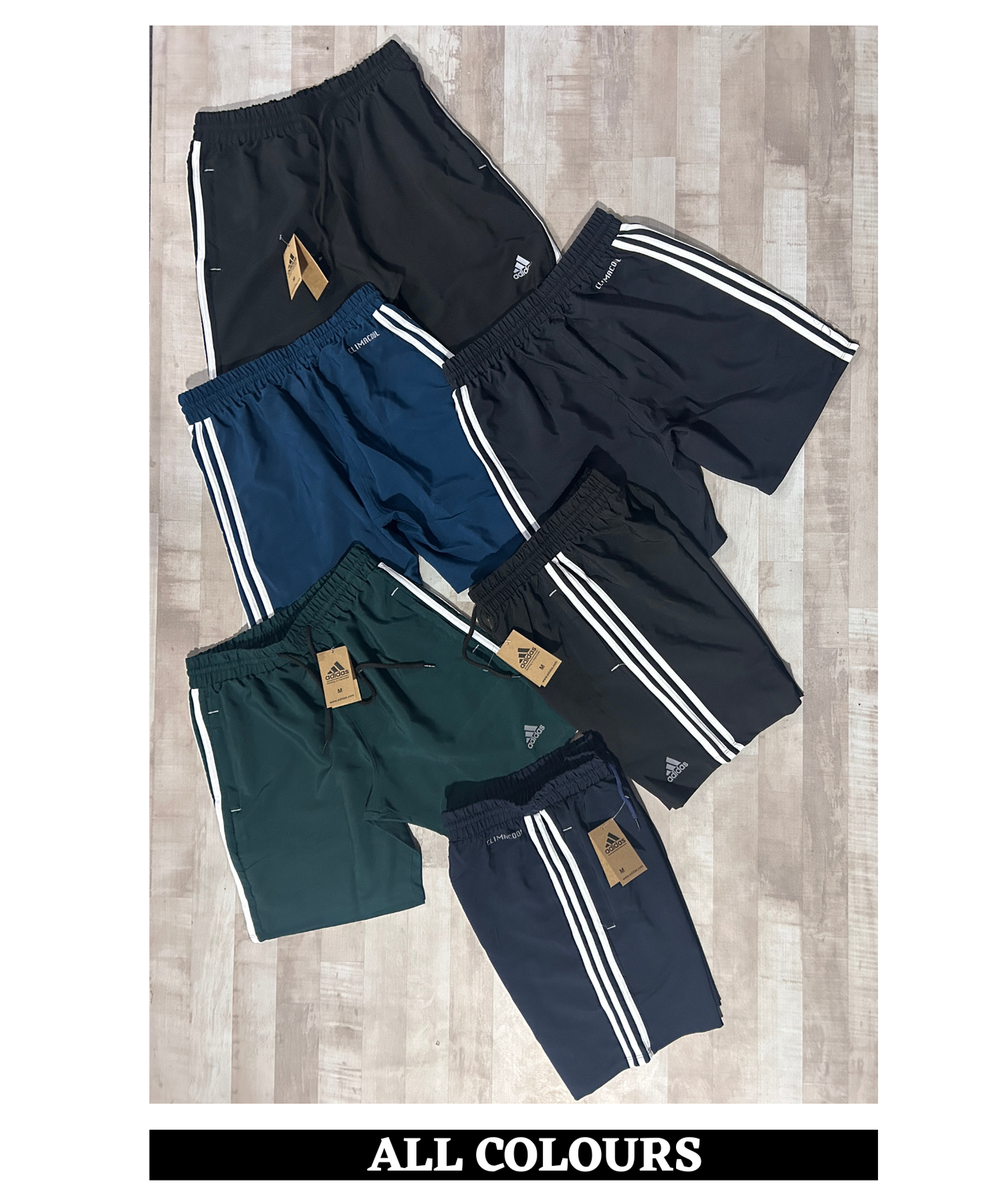 Imported Ns Parachute Lycra Shorts (15% Lycra 130 GSM) | With 3 Strip Design