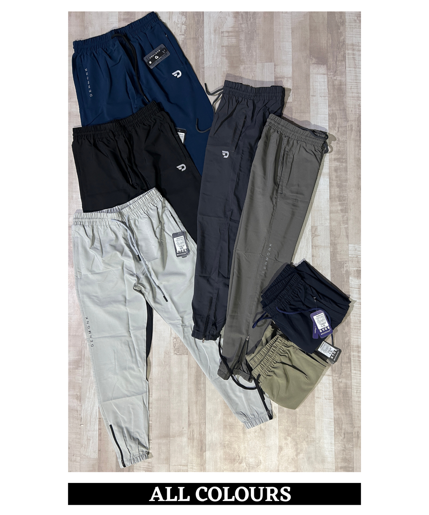 Imported NS Parachute Lycra TrackPant/ Lower (15% Lycra 145 GSM) Ankle Zipped