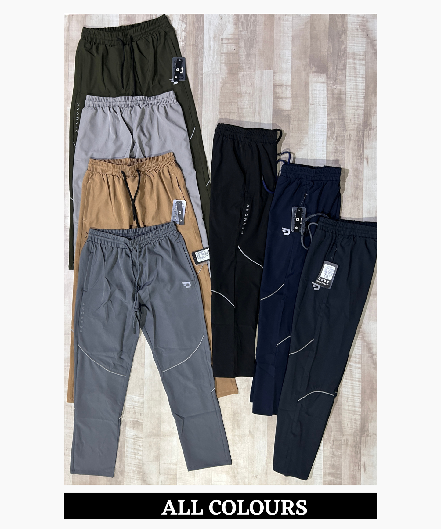 AeroStretch Track Pants - Imported Ns Parachute Lycra (15% Lycra 145 GSM)