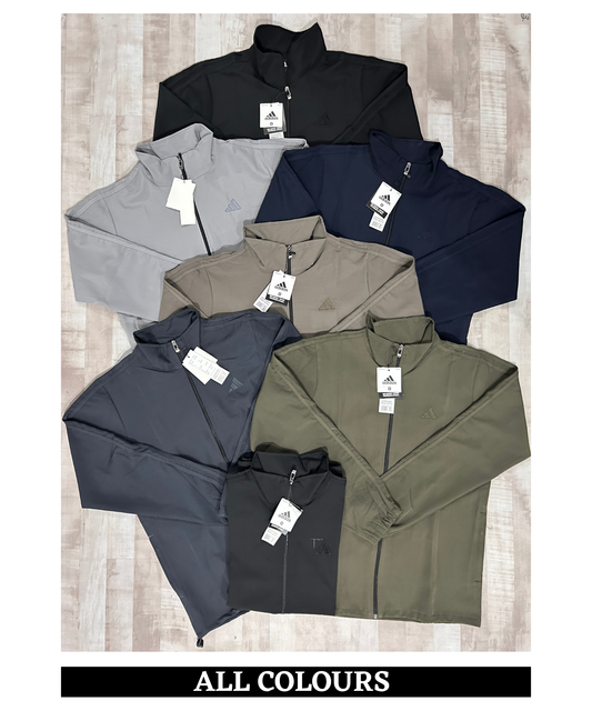Men's Premium Imported Ns Terry  Lycra Sports Jacket with Same Color Patti| Without Inner Fabric | 180-190 GSM | Regular Fit