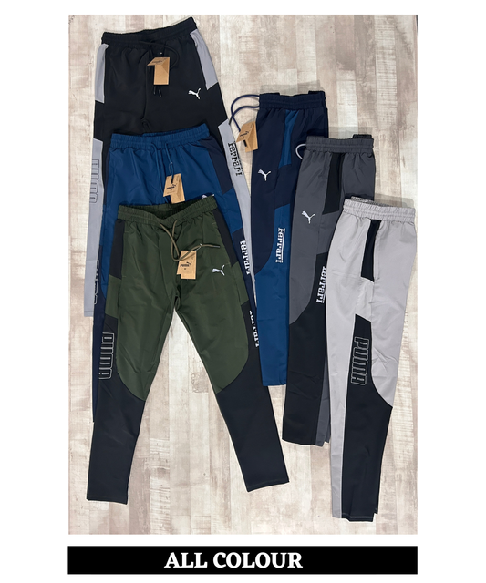 Imported Ns Parachute Lycra Lower (15% Lycra 145 GSM)| Color Block Design