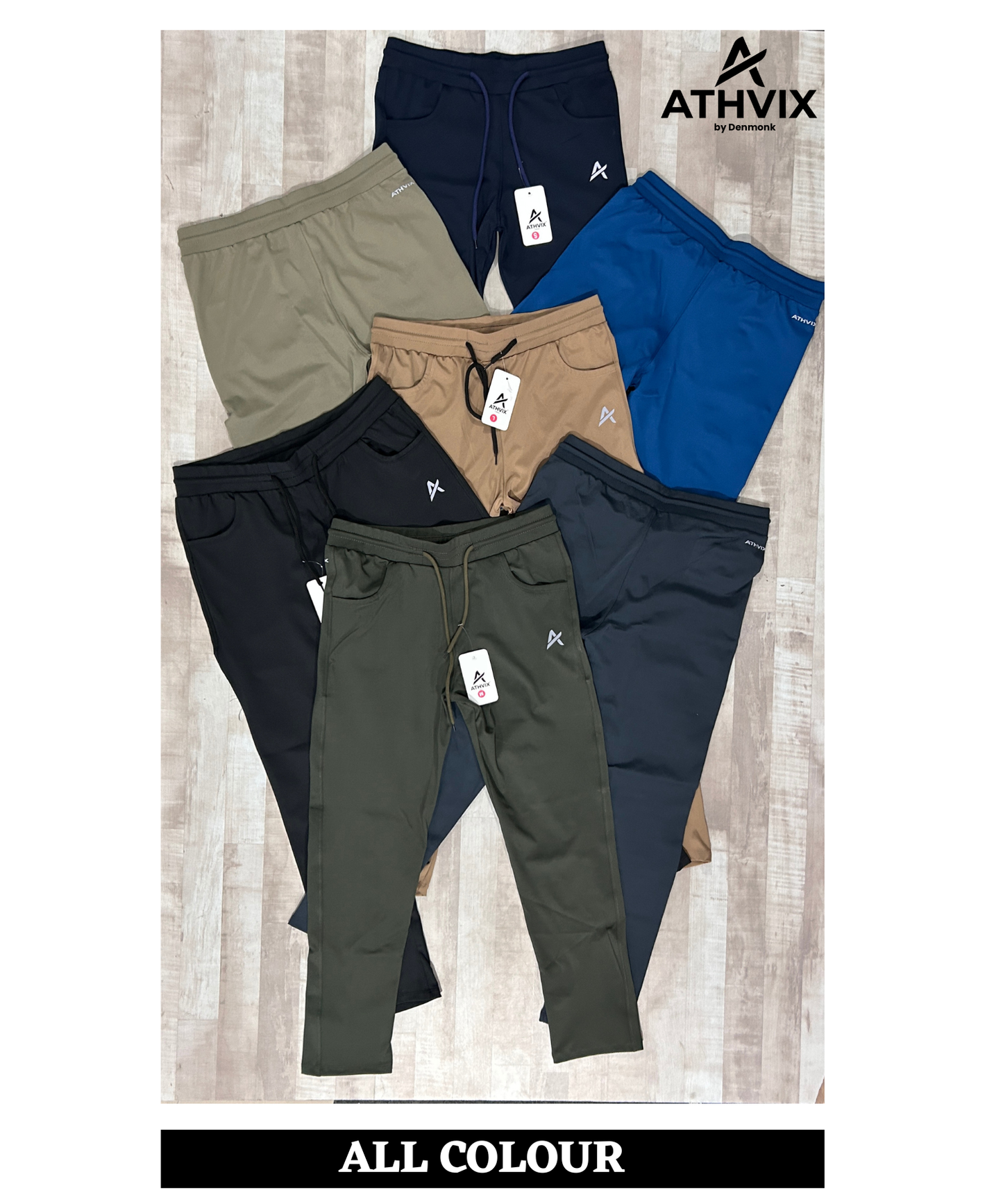 Imported 4-Way Lycra TrackPant – 240 GSM | D Pocket | Athvix Active Wear By Denmonk