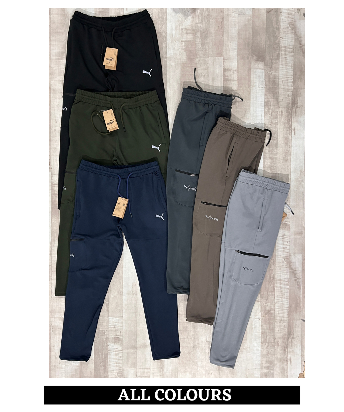 Imported Dobby Lycra Trackpant Knee Zip Pocket | GSM 250 | Slim Fit