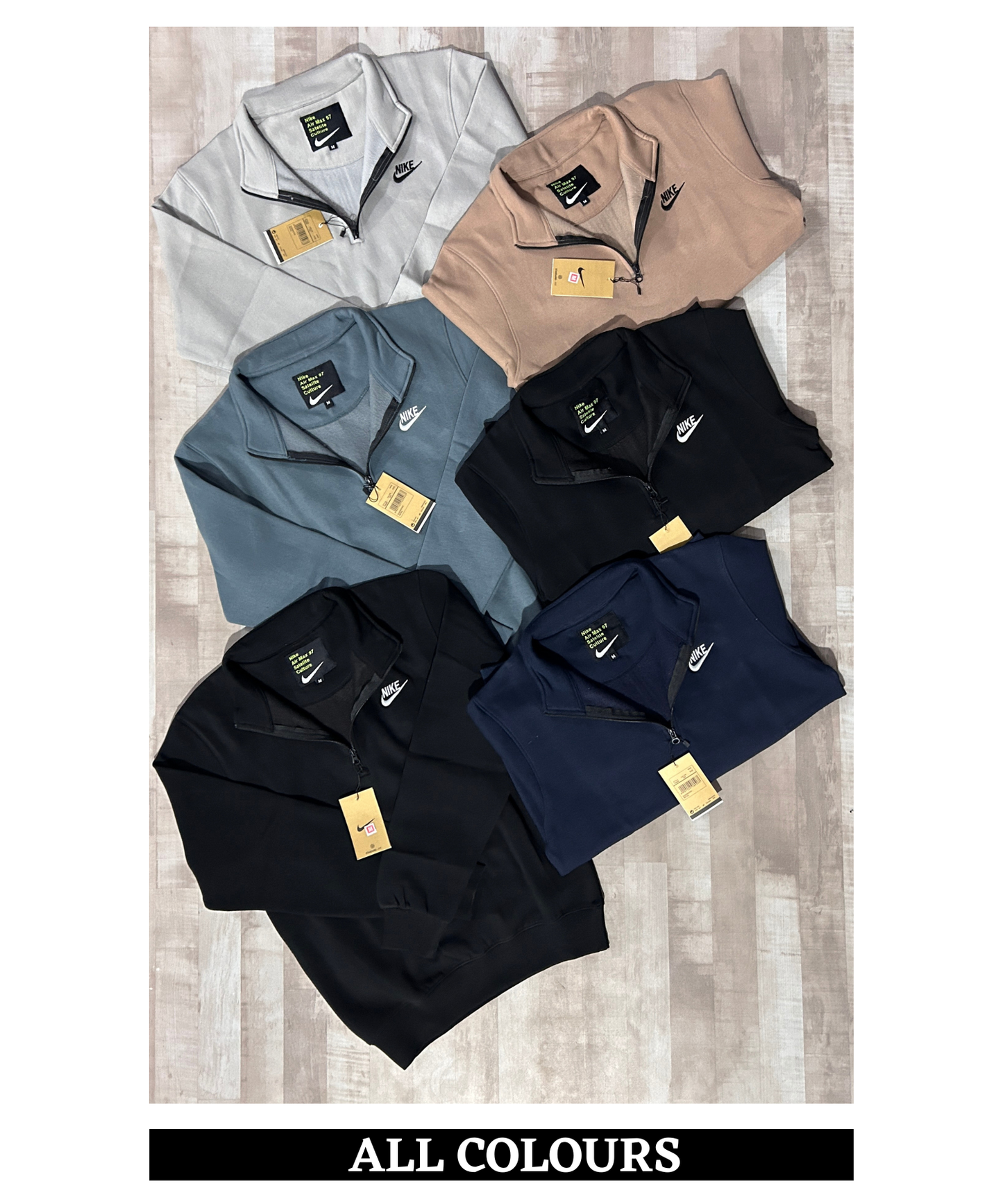 Premium Quality 100% Cotton Fleece Half Zipper SweatShirt ( 325 GSM)