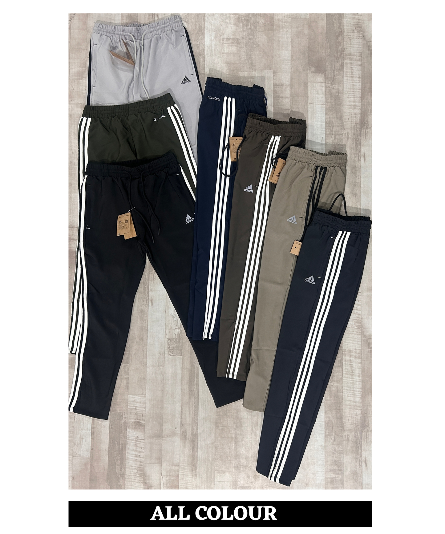 Imported NS Terry Lycra Lower  (GSM 180-190) Three Strip Design