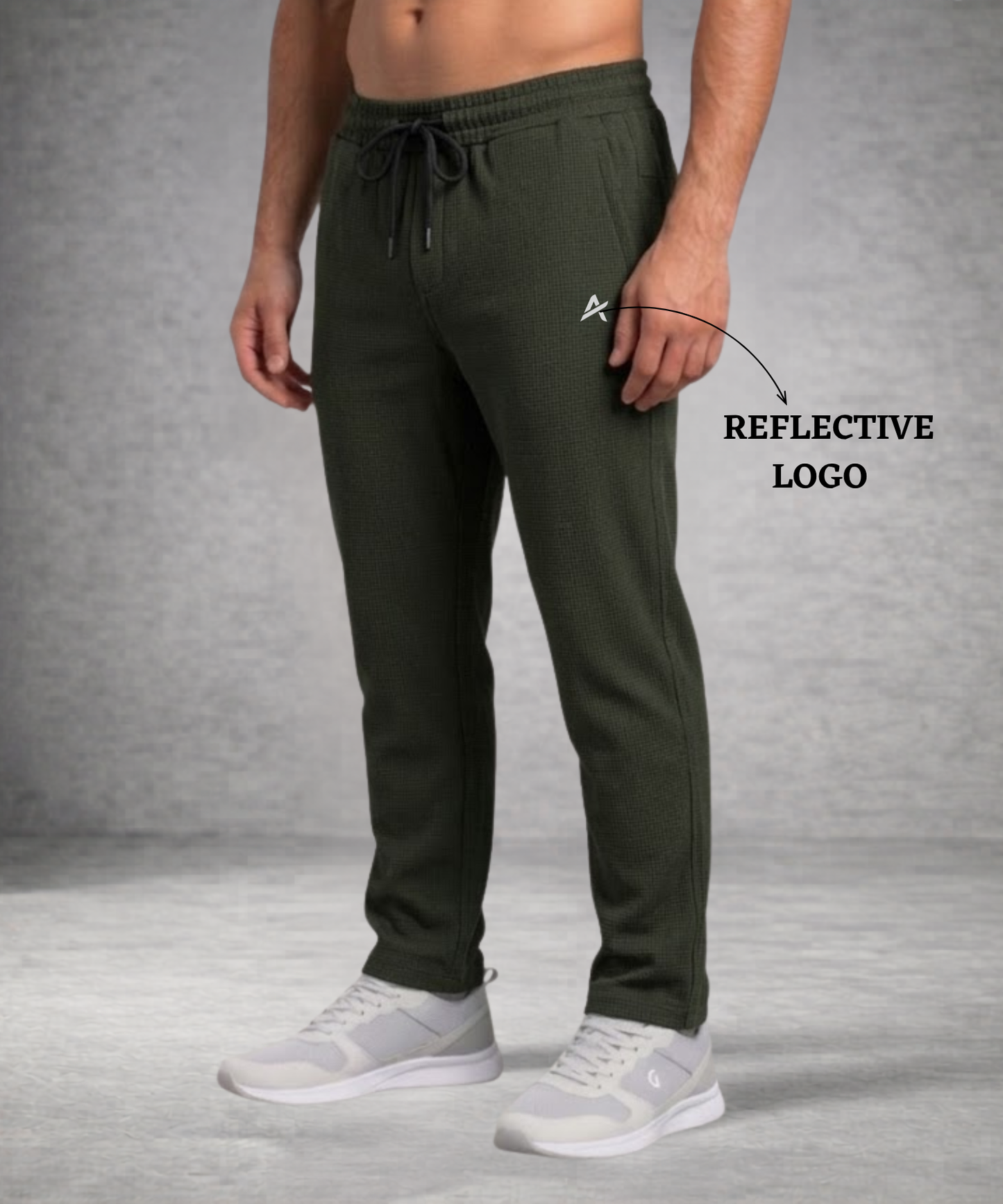 Men’s Trackpants – Premium Polyester Micro Black Dot Trackpants , 240 GSM Soft Comfort | Athvix Active Wear By Denmonk