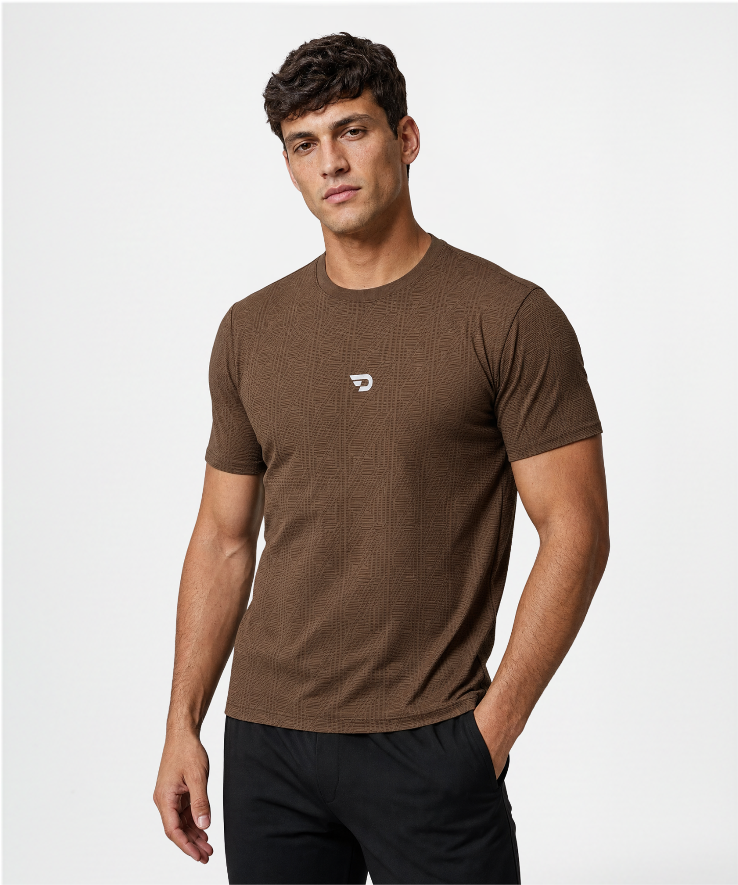 Men’s Jacquard Lycra Regular Fit T-Shirt – Premium 180 GSM