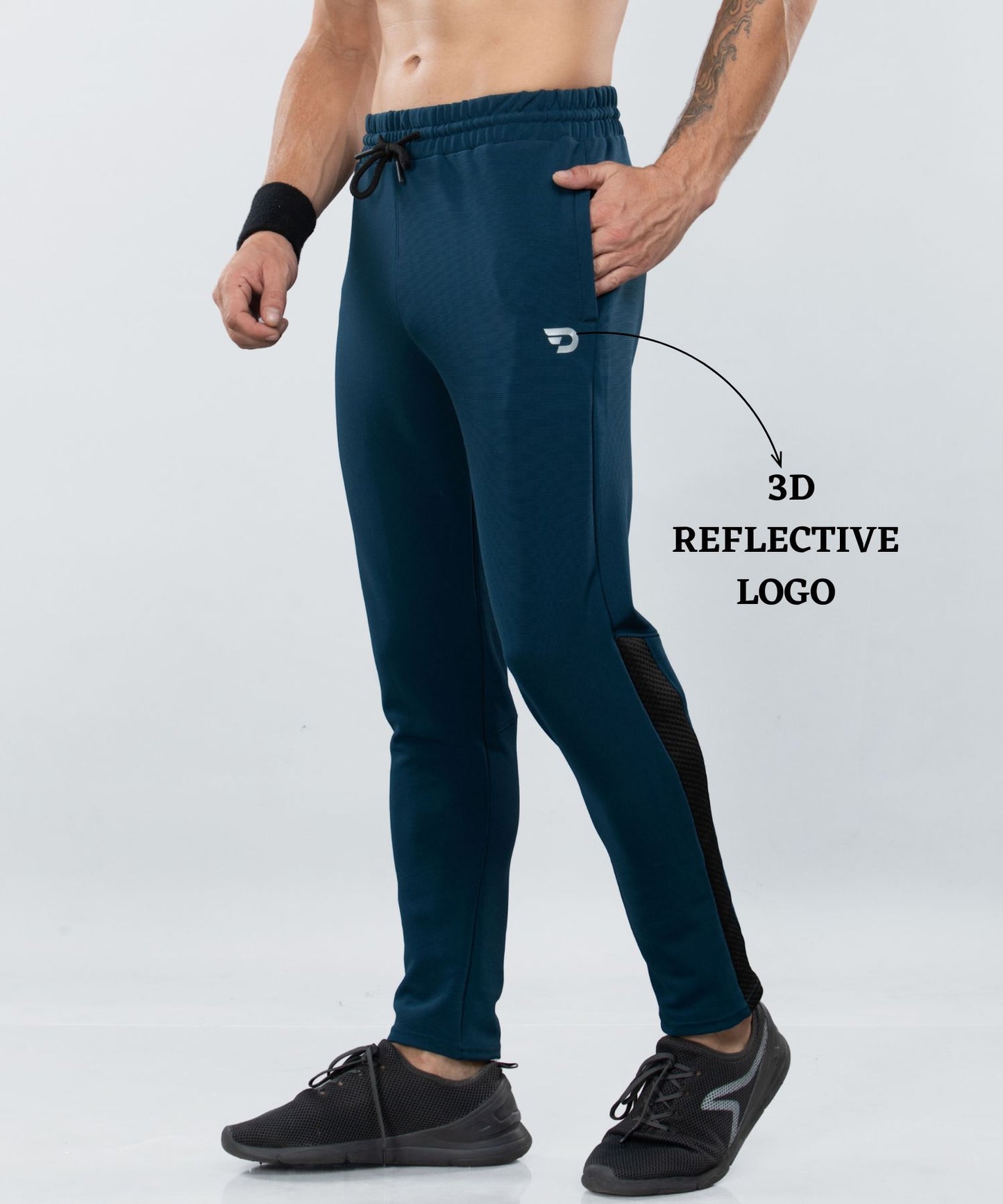 Bugdot Patch Detail Trackpant – Imported Dobby Lycra (280 GSM)