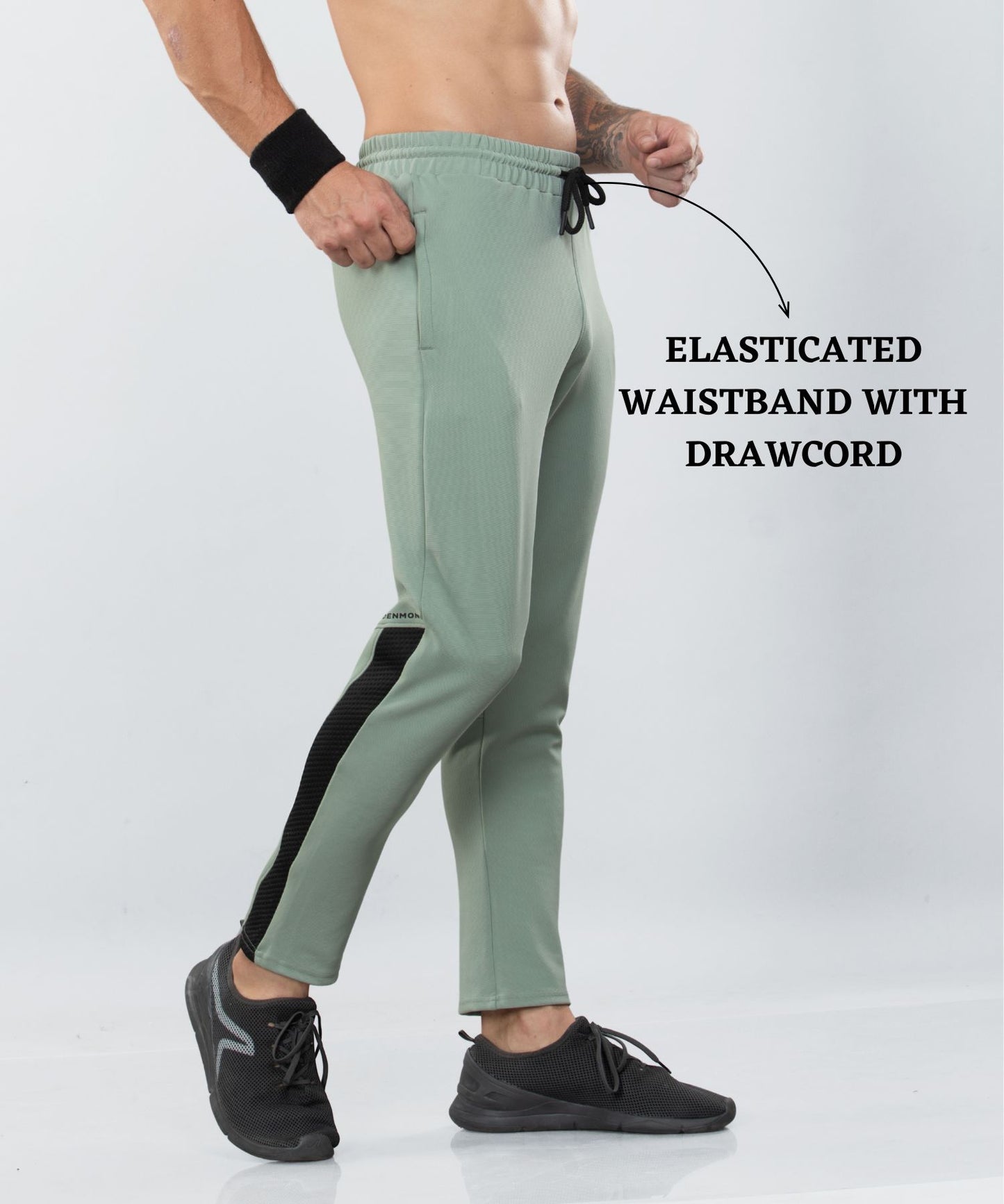 Bugdot Patch Detail Trackpant – Imported Dobby Lycra (280 GSM)