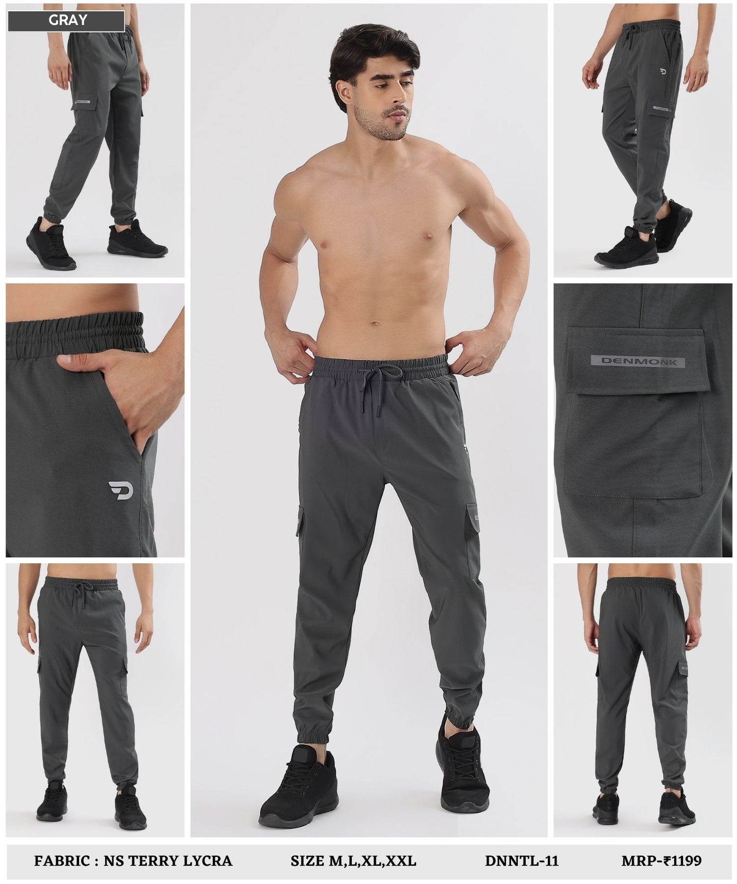 Utility  Cargo Joggers - Imported Ns Terry Lycra Lower (GSM 180-190)