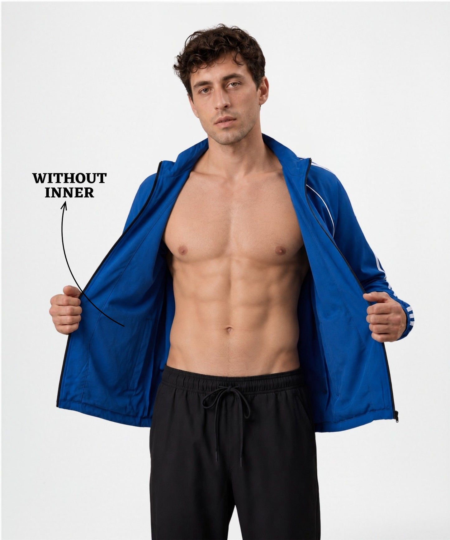 Men's Premium Imported Nylon crush  Lycra Sports Jacket | Without Inner Fabric