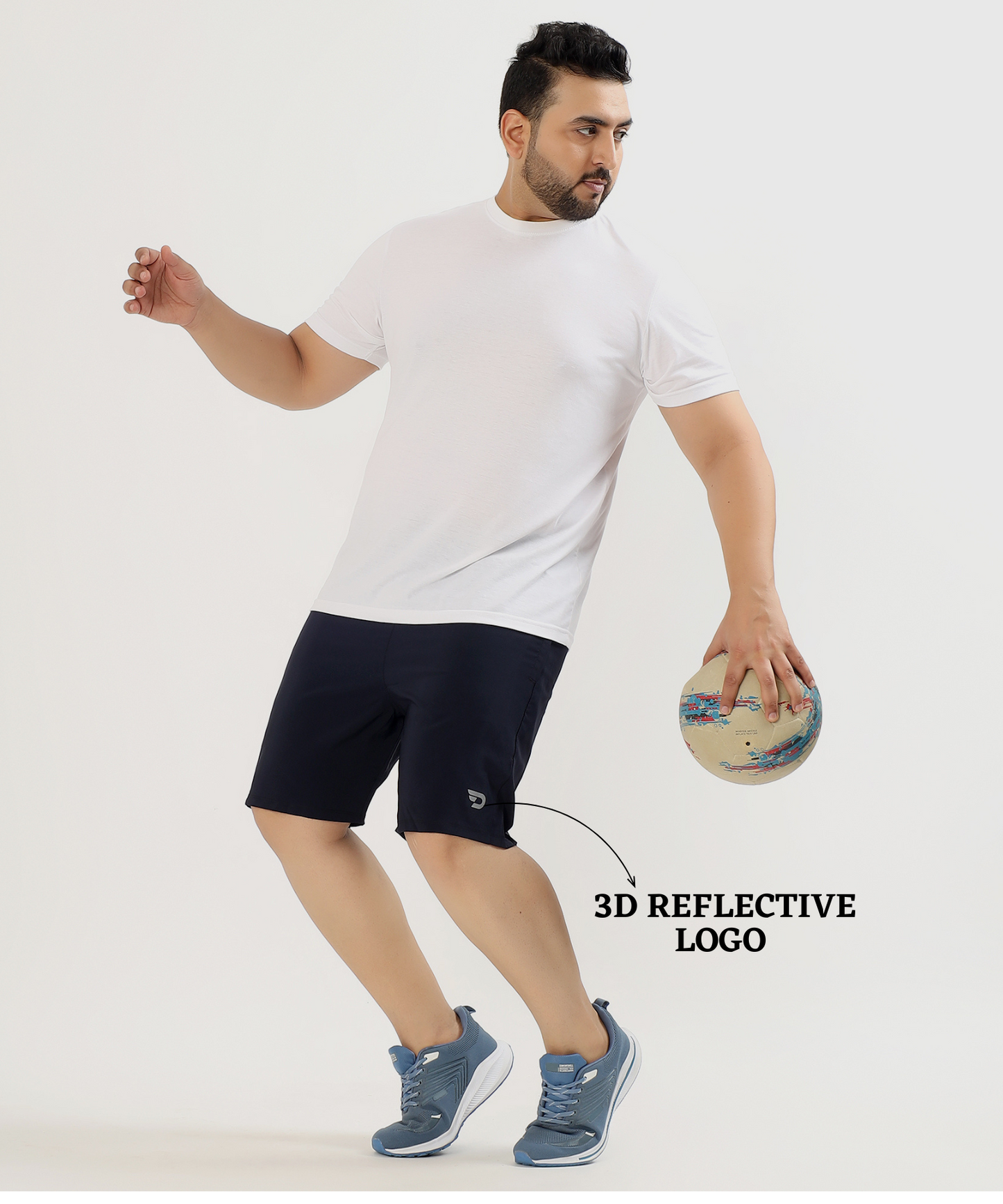 Imported NS Parachute Lycra Plus Size Men’s Shorts (15% Lycra, 130 GSM)