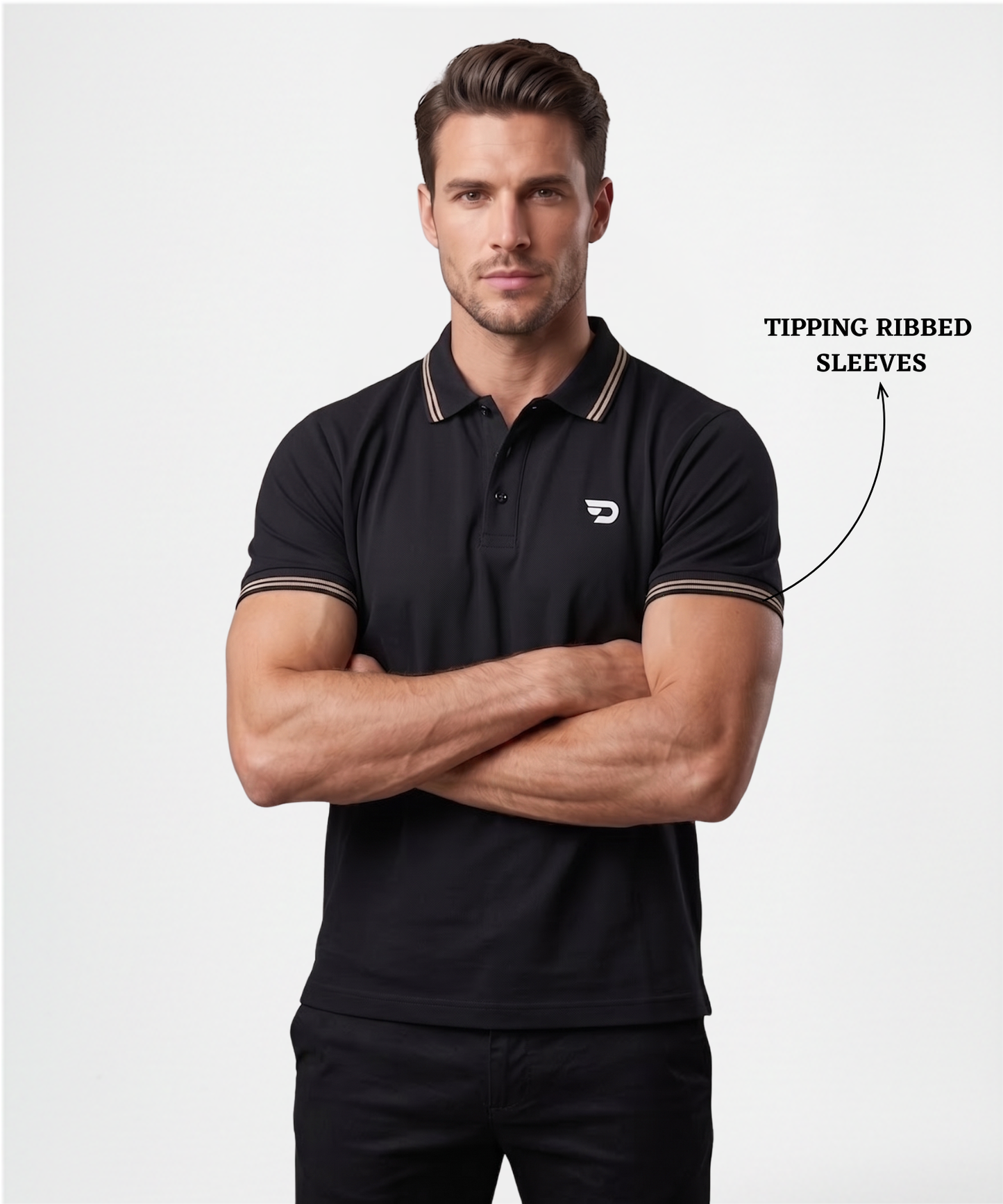 Imported Cotton Feel Matty Lycra Polo T-Shirt for Men | 220 GSM | Regular Fit | Contrast Tipping Collar & Sleeves