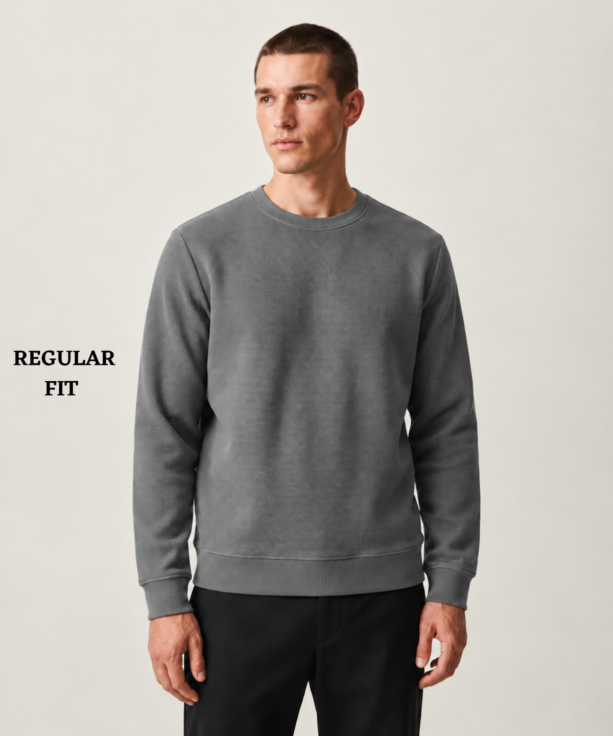 Premium Cotton Matty Fleece Round Neck Sweatshirt (GSM 350) | DOD