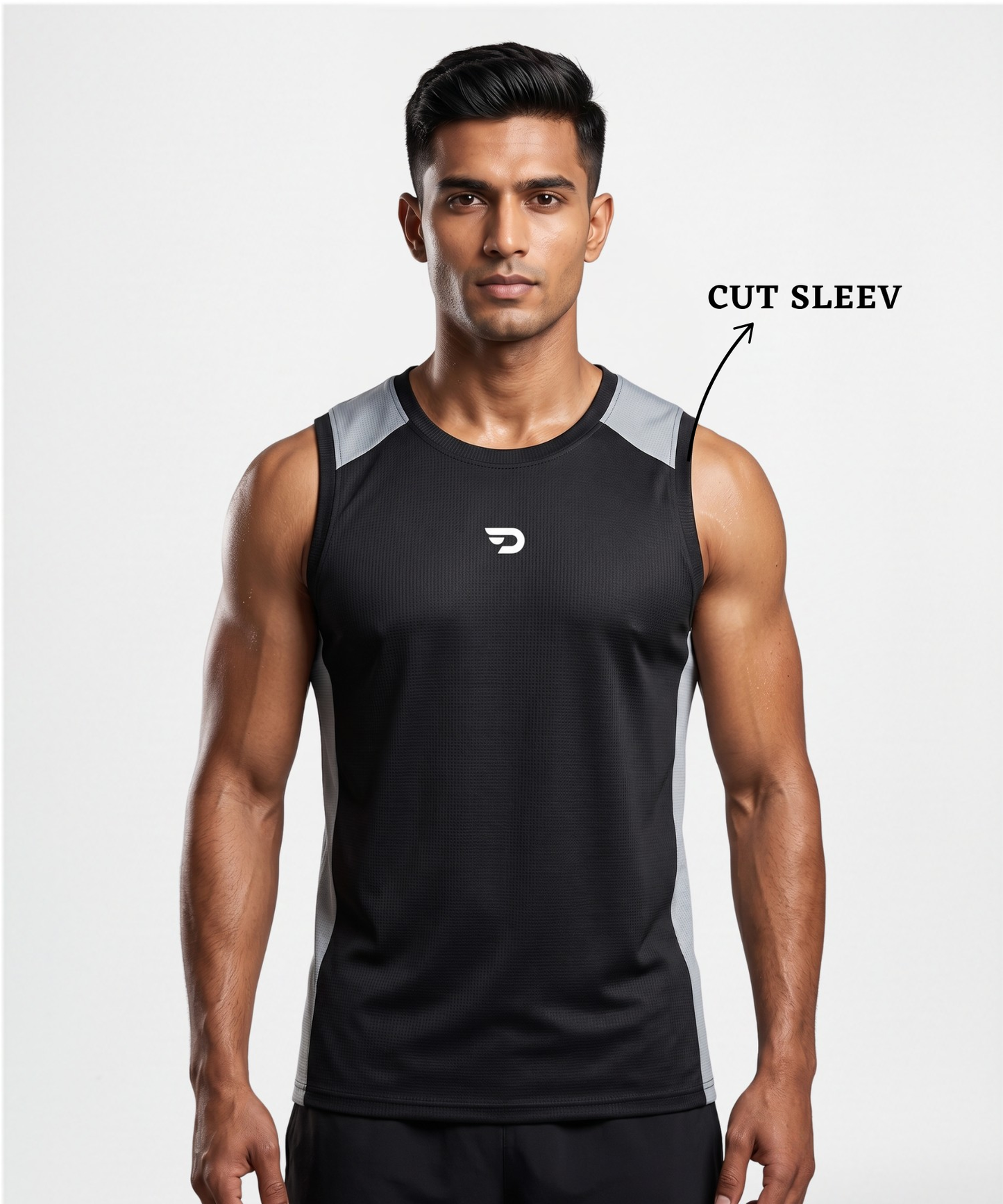 Men's Premium Imported Reebok Knit  Lycra Sando | 180 GSM Breathable Quick Dry Fabric