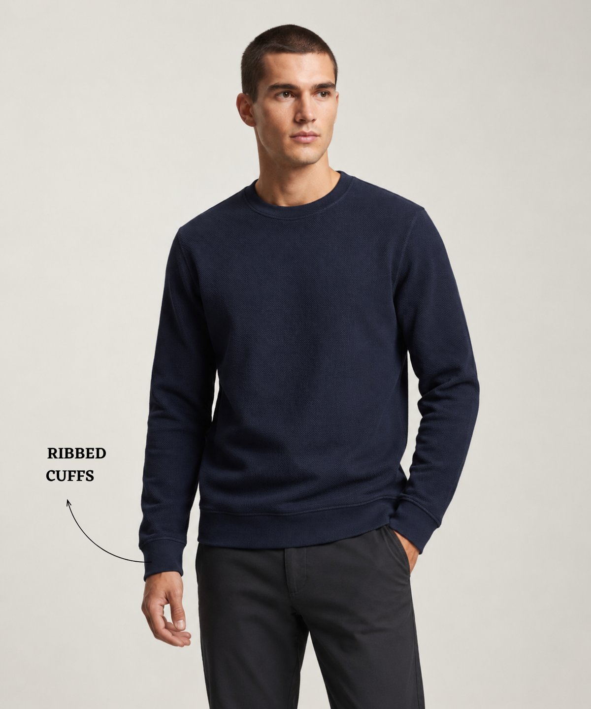 Premium Cotton Matty Fleece Round Neck Sweatshirt (GSM 350) | DOD