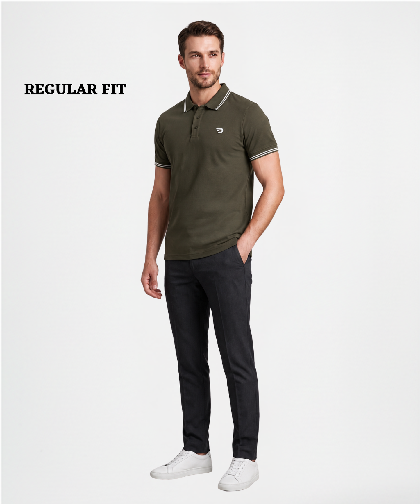 Imported Cotton Feel Matty Lycra Polo T-Shirt for Men | 220 GSM | Regular Fit | Contrast Tipping Collar & Sleeves