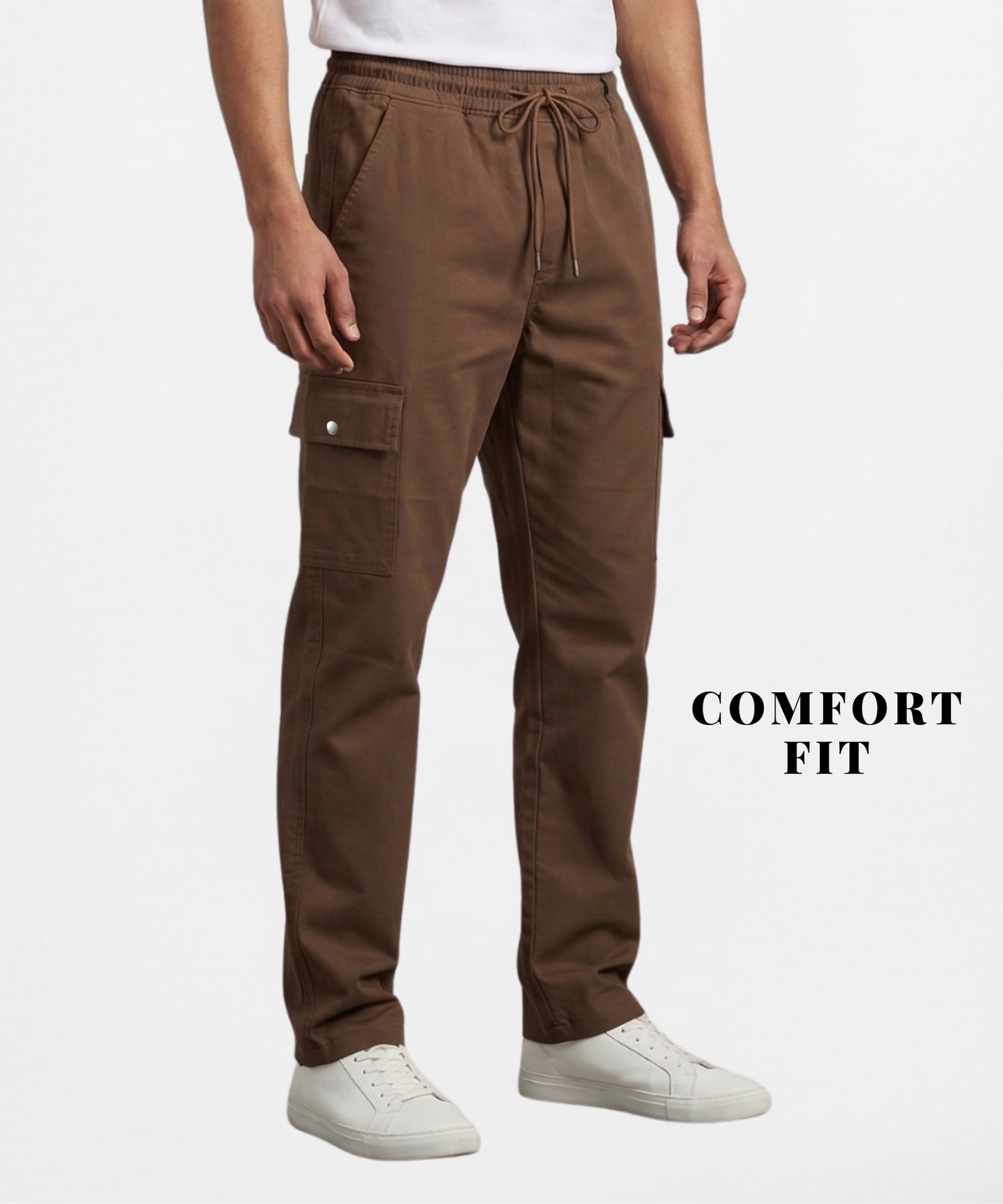 Men’s Premium Cotton Lycra Cargo Track Pants (250 GSM) – Stretchable, Comfortable Fit