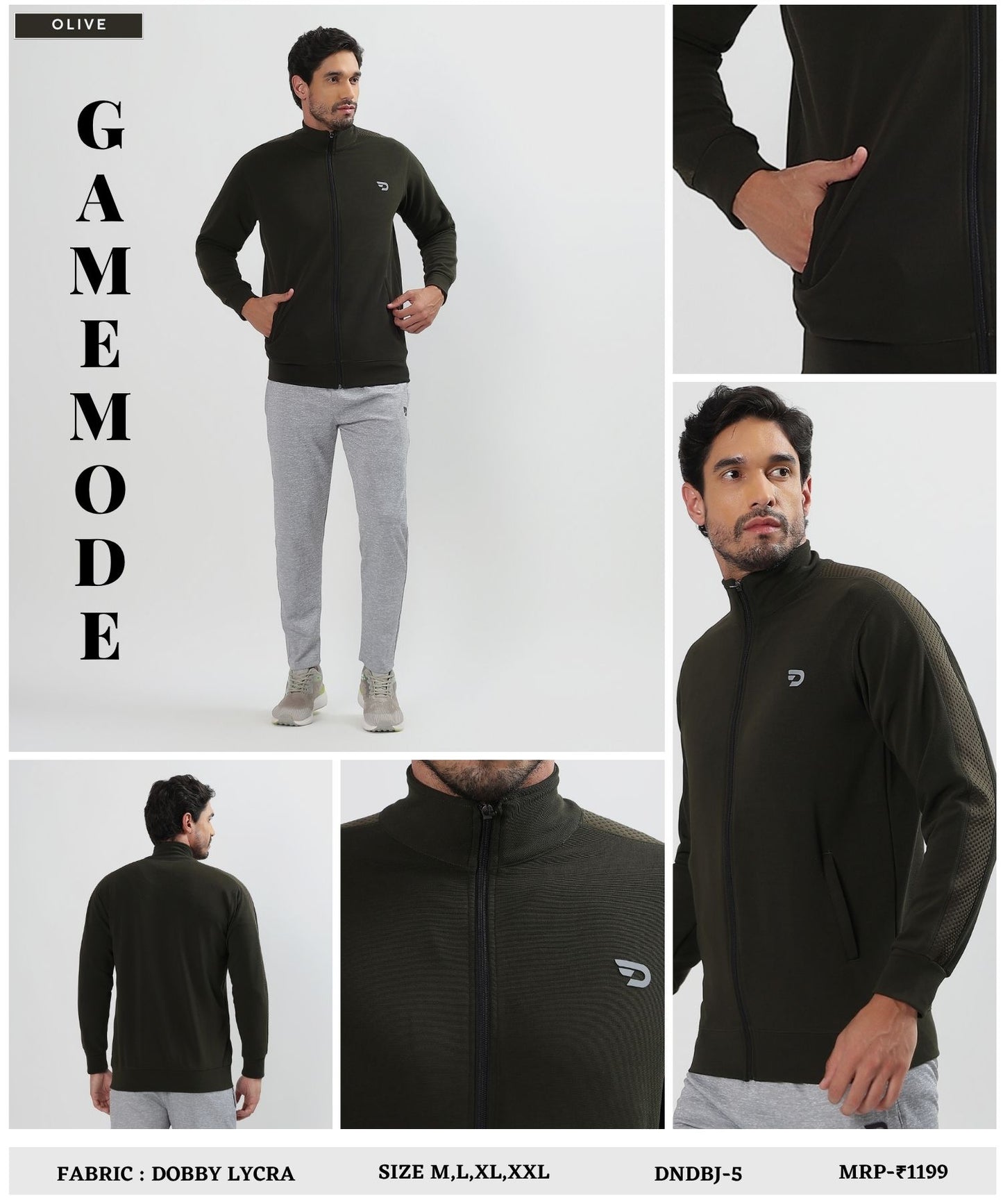 Stylish Full-Zip Jacket - Imported Dobby Lycra  (GSM 290)