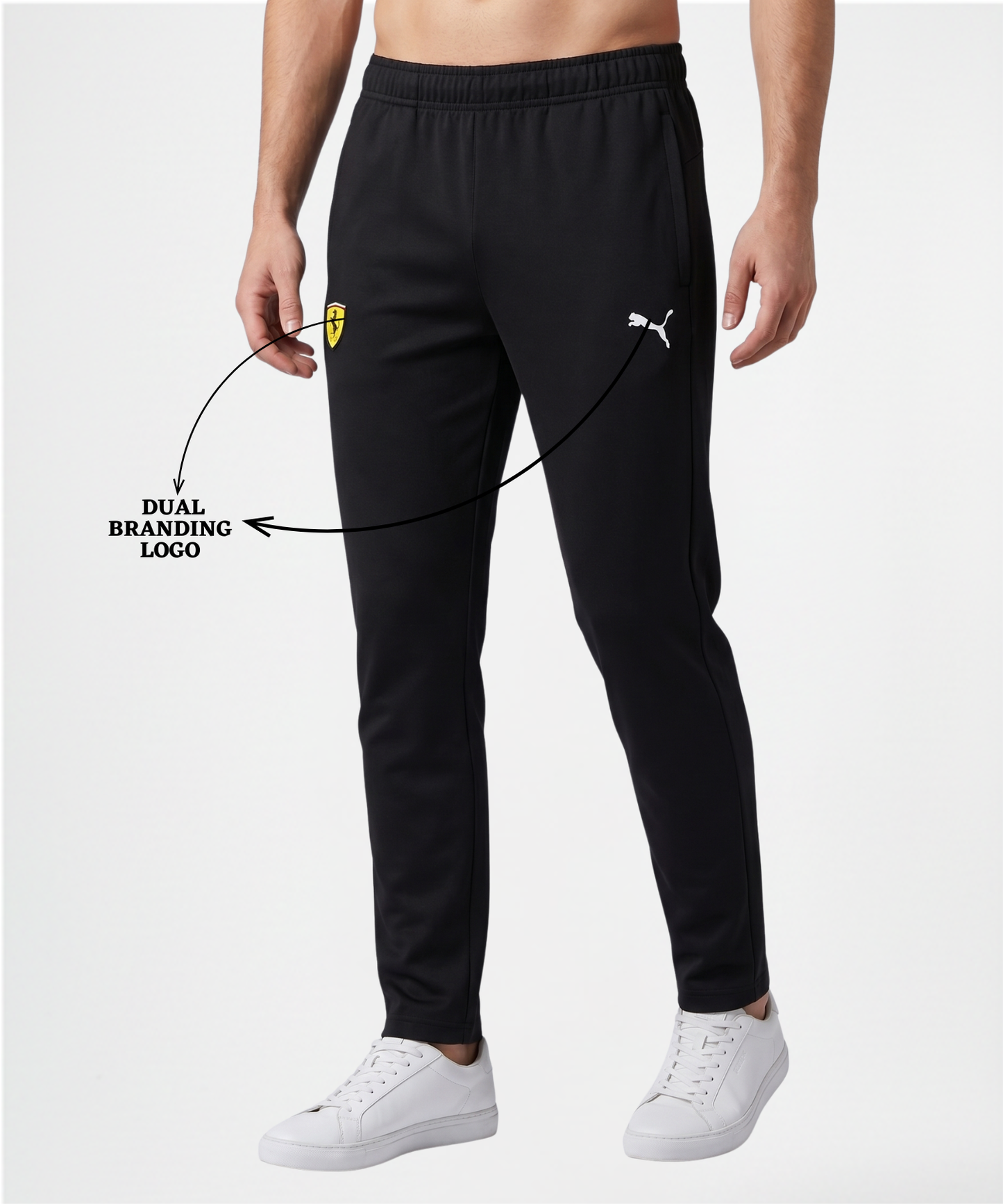 Imported Poly Cotton Lycra TrackPant (GSM 250)| Dual Branding Logo
