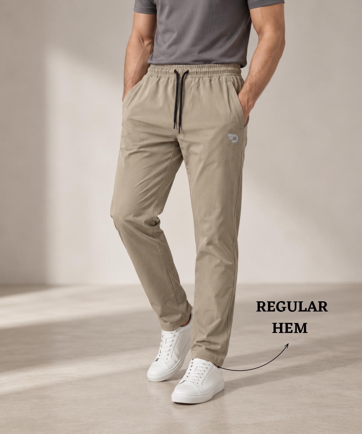 Denmonk Men's Imported Nylon Terry Track Pants | 180–190 GSM | Slim Fit