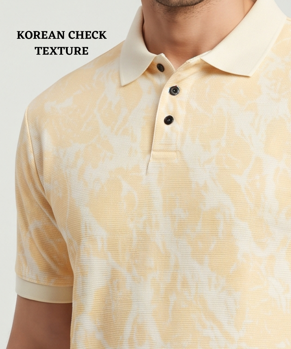 Denmonk Men’s Imported Korean Check Lycra Printed Polo T-Shirt | 180 GSM | Regular Fit