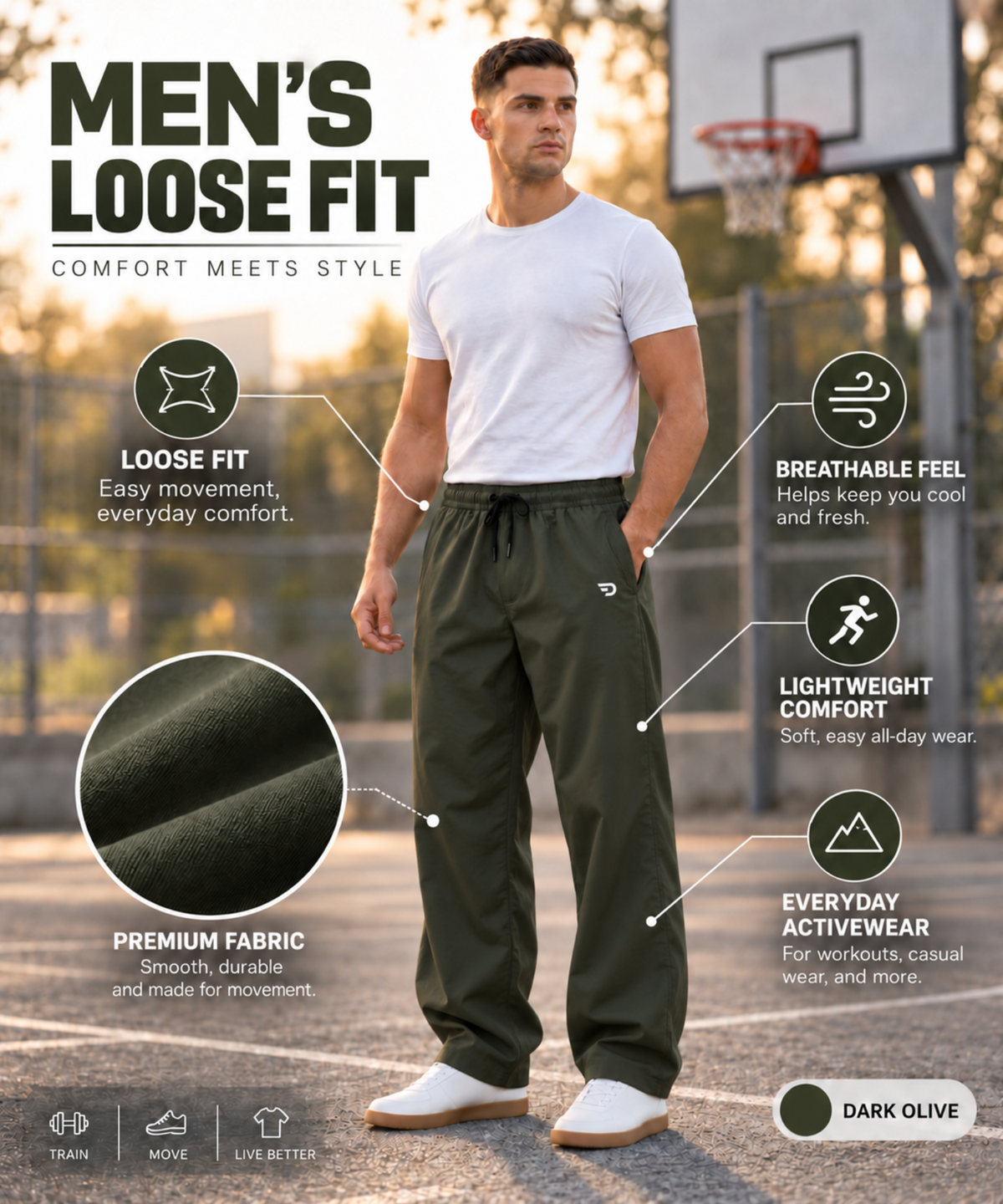 Men’s Imported Cotton Feel Terry Lycra Track Pants With Back Pockets | 250 GSM | Baggy Loose Fit