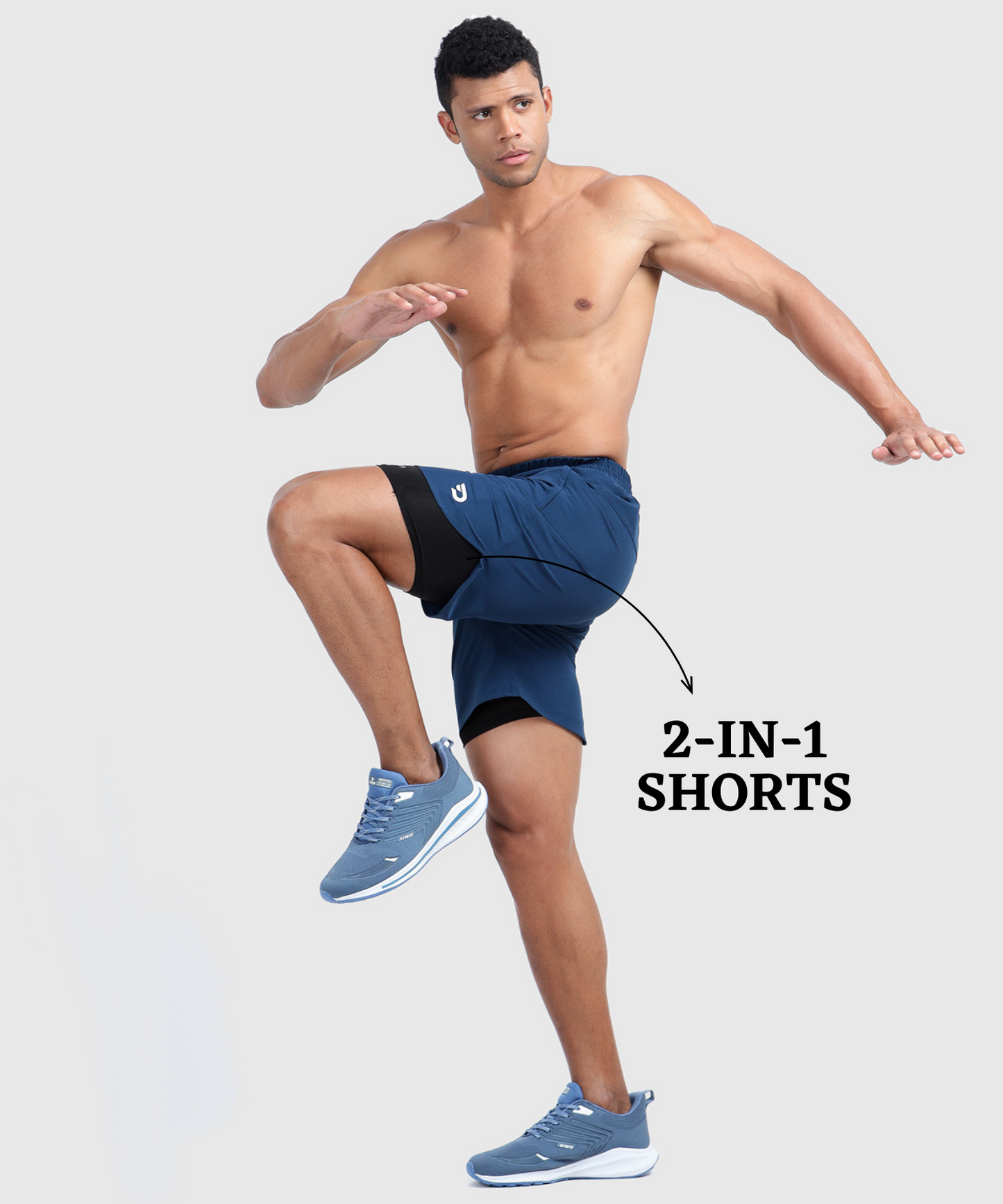 2-in-1 Shorts -Imported Ns Parachute (GSM 130, 15% Lycra)