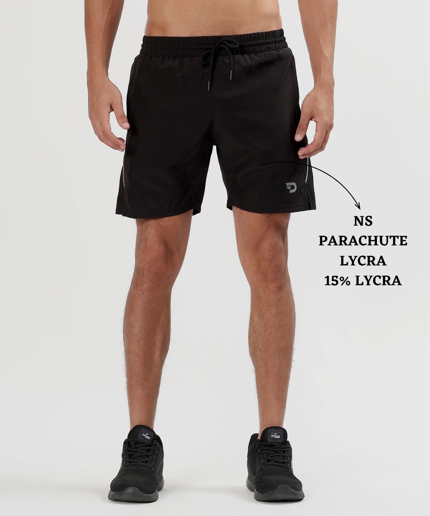 FlexStride  2-in-1 Shorts - Imported Ns Parachute Lycra Shorts (15% Lycra 130)