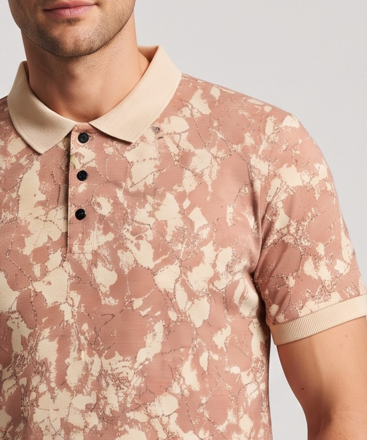 Denmonk Men’s Imported Korean Check Lycra Printed Polo T-Shirt | 180 GSM | Regular Fit